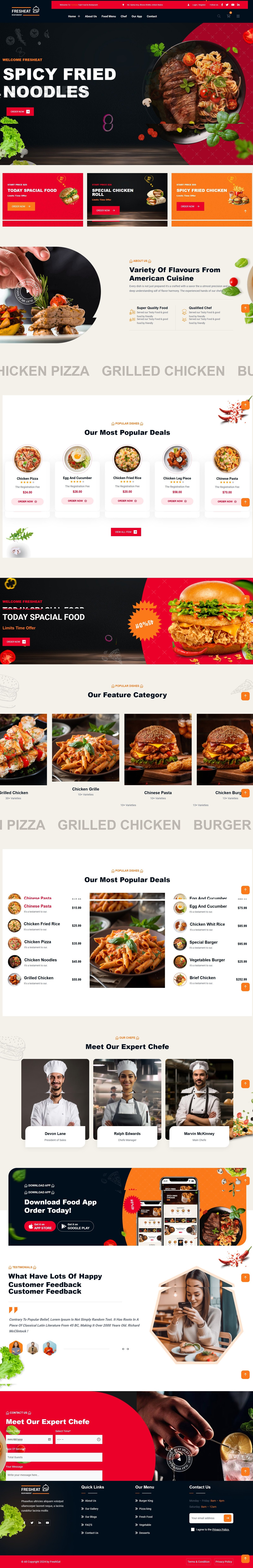 Online Food Delivery Platform website design project